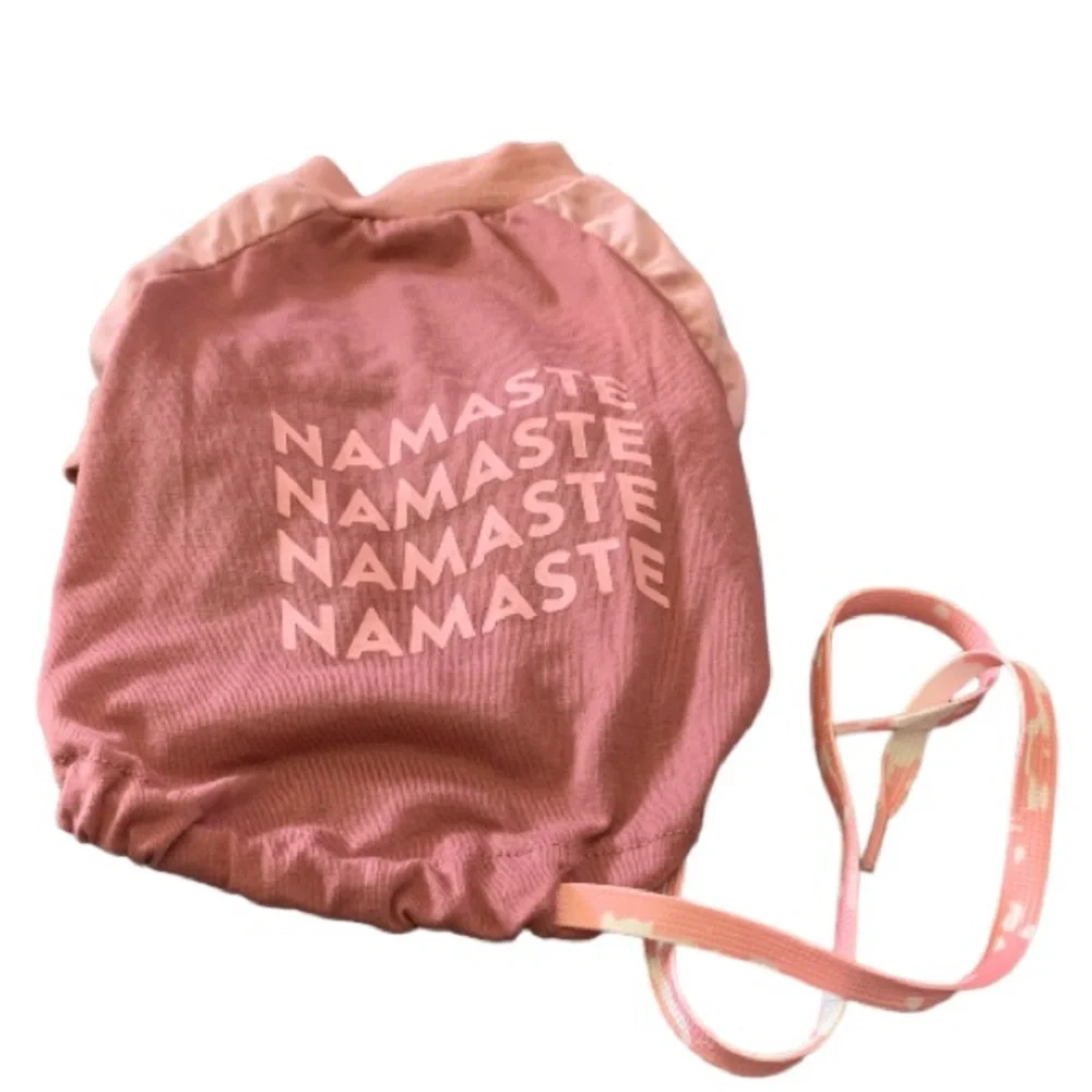 Pre-Owned Top Paw Namaste Dog Shirt Color: Pink | Size: XS